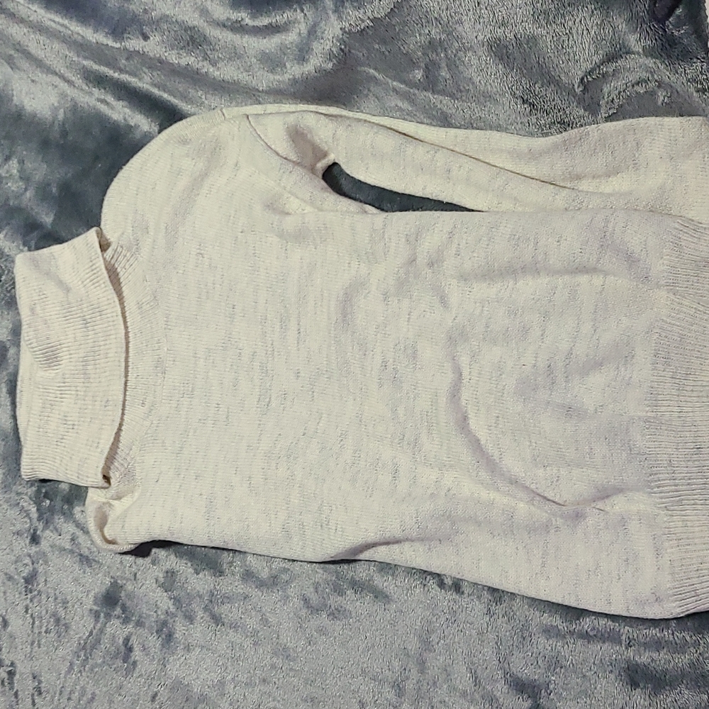 Brand new cream pull over turtleneck with grey flecks